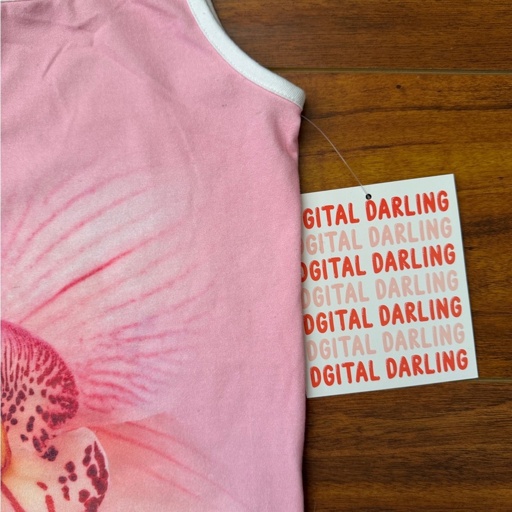 BNWT Pink Orchid Summer Graphic Tank Top Cami - Picture 4 of 6